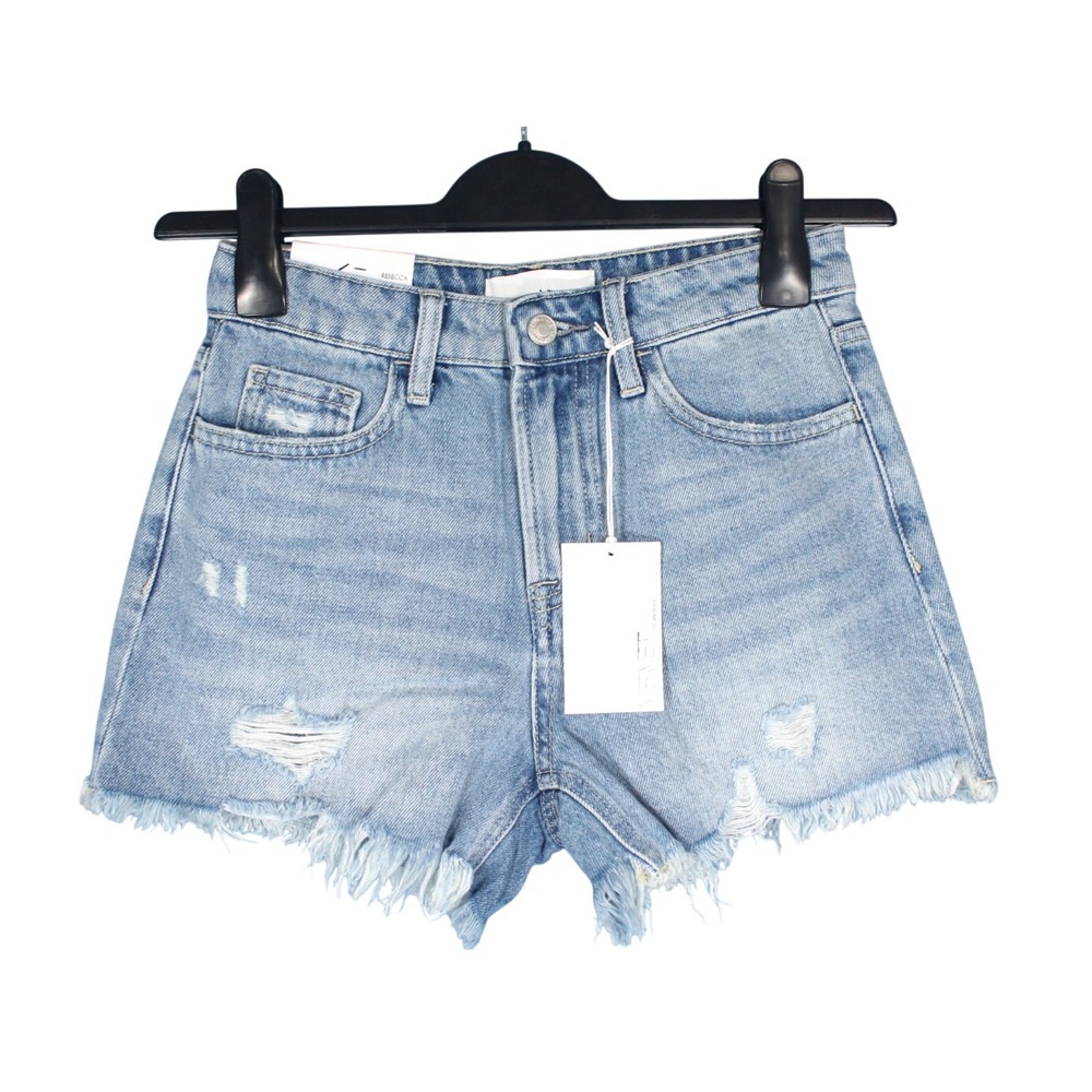 NWT VERVET By FLYING MONKEY Cut-Off Destroyed REBECCA HIGH-RISE Jean Shorts XS